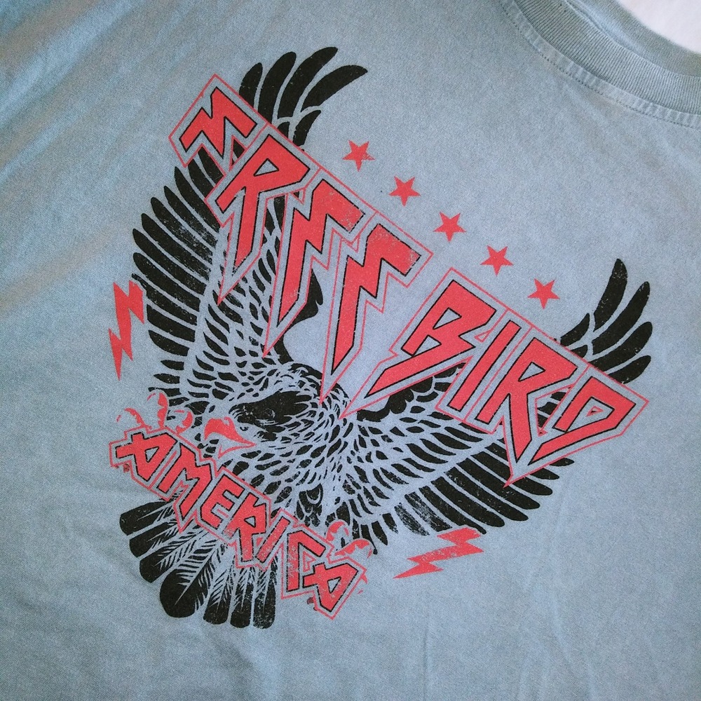 Mens Graphic T Shirt Eagle Free Bird America Print Short Sleeve Tee S Distressed